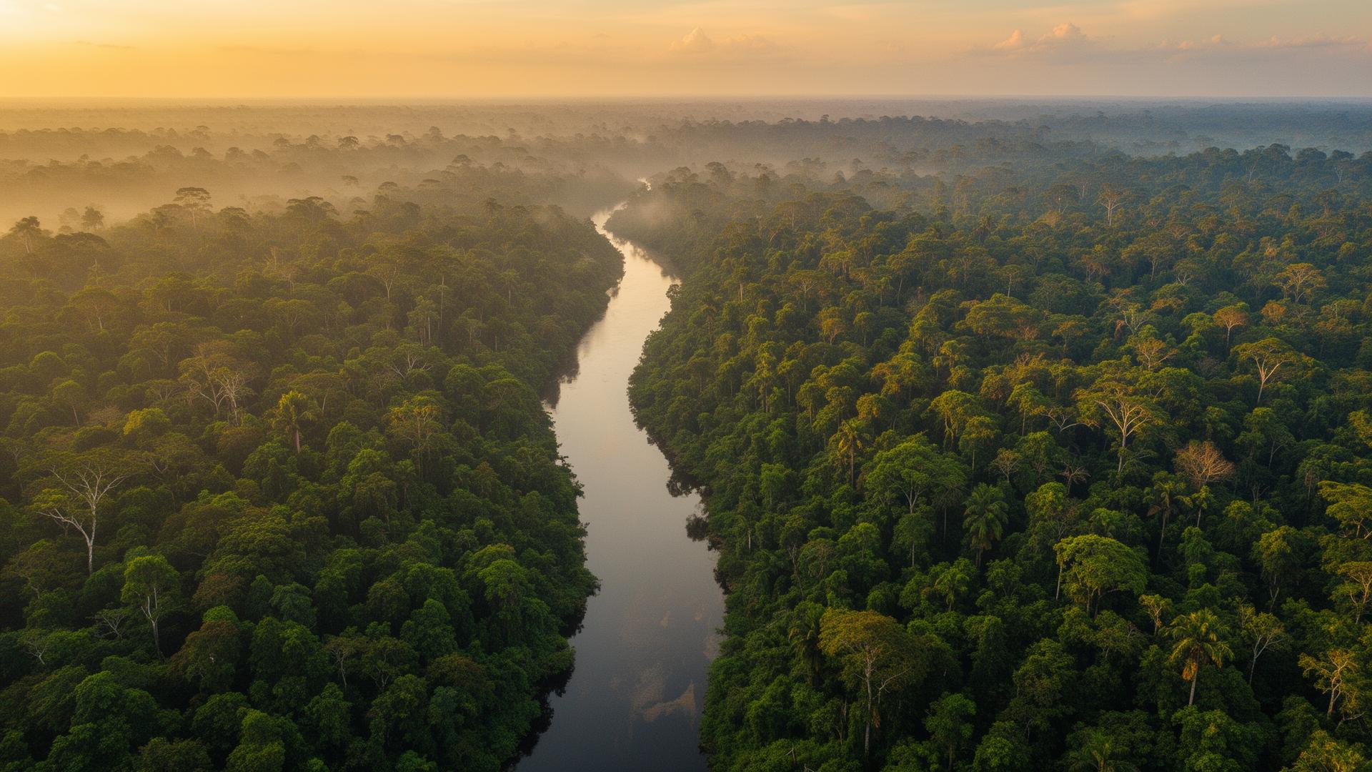 Floresta amazônica vista do alto